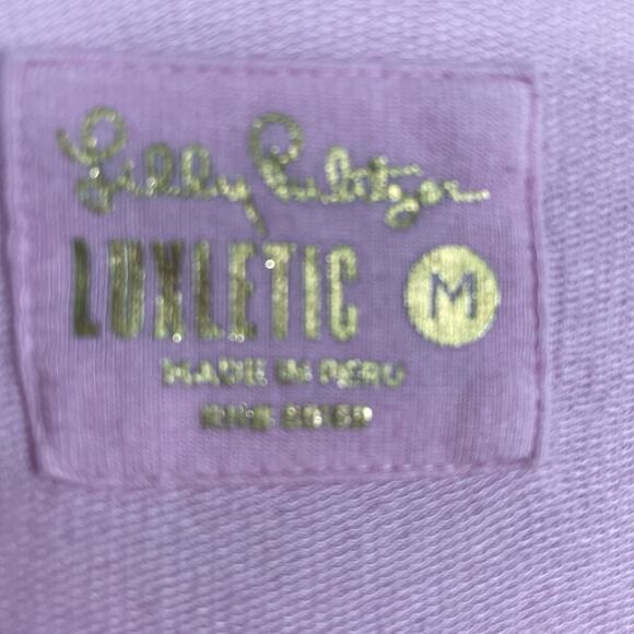 Lilly Pulitzer Luxletic Top Women's M Pink Long Sleeve Activewear Workout Resort - Picture 3 of 11